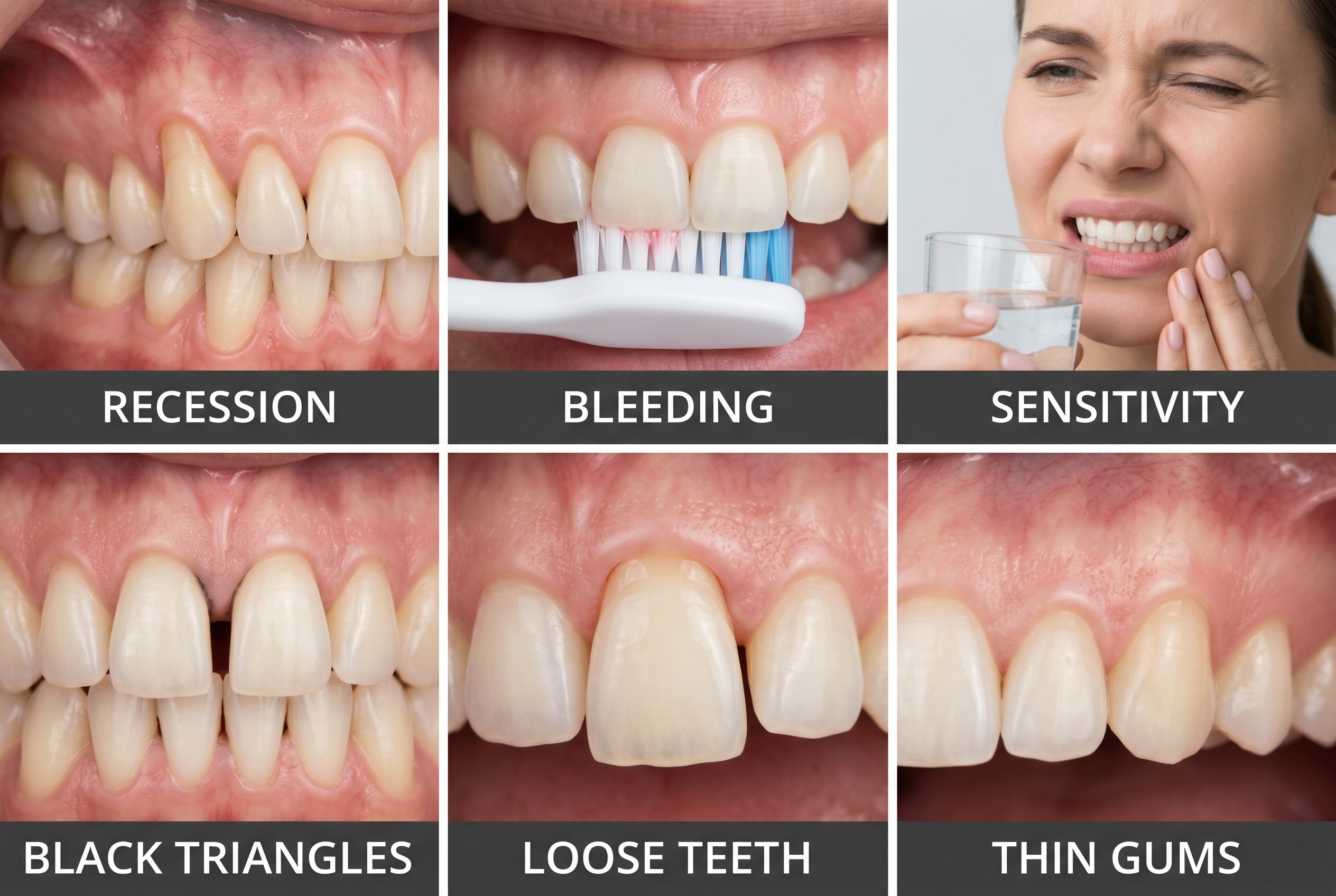 Signs of receding gums