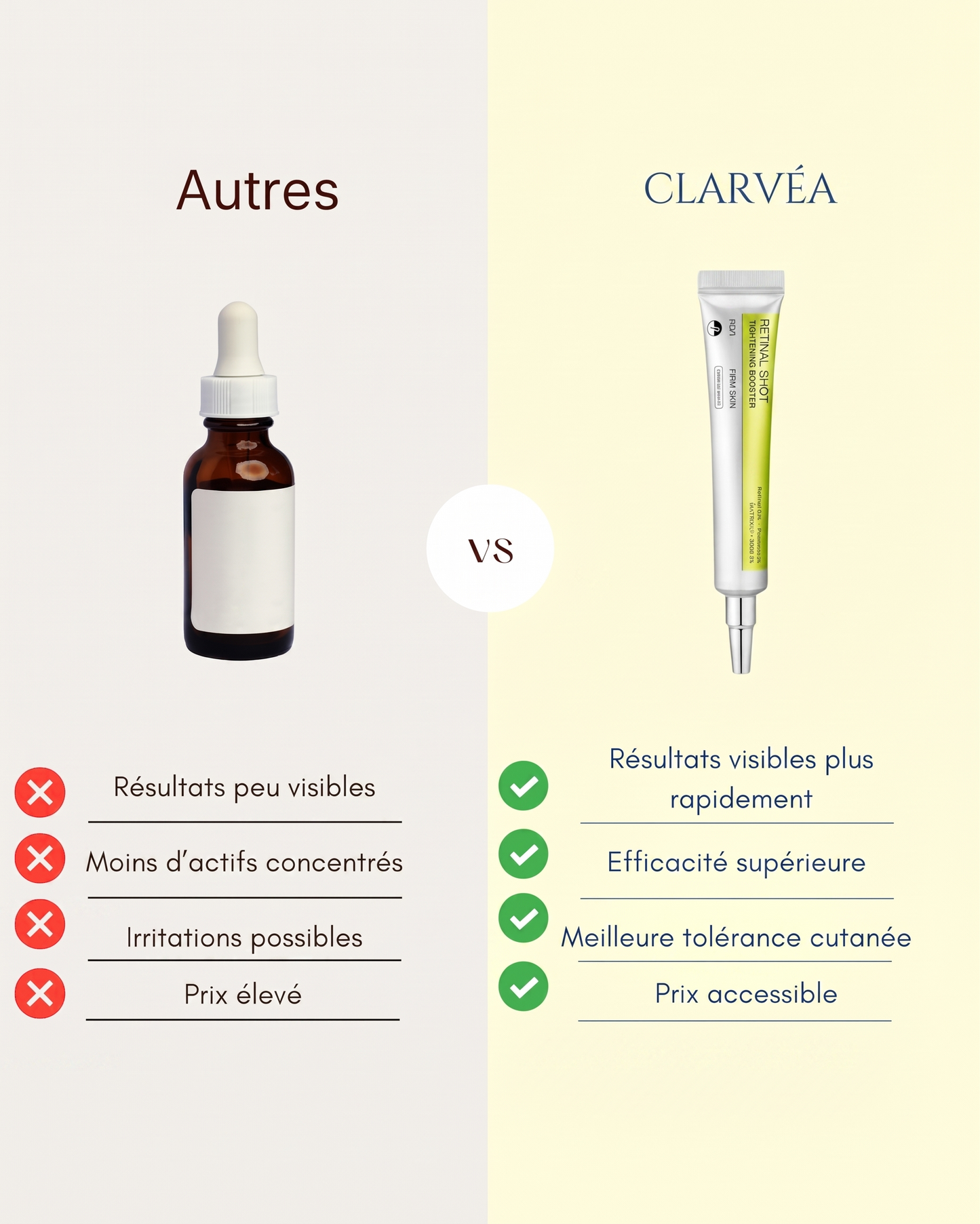 Clarvéa vs autres sérums