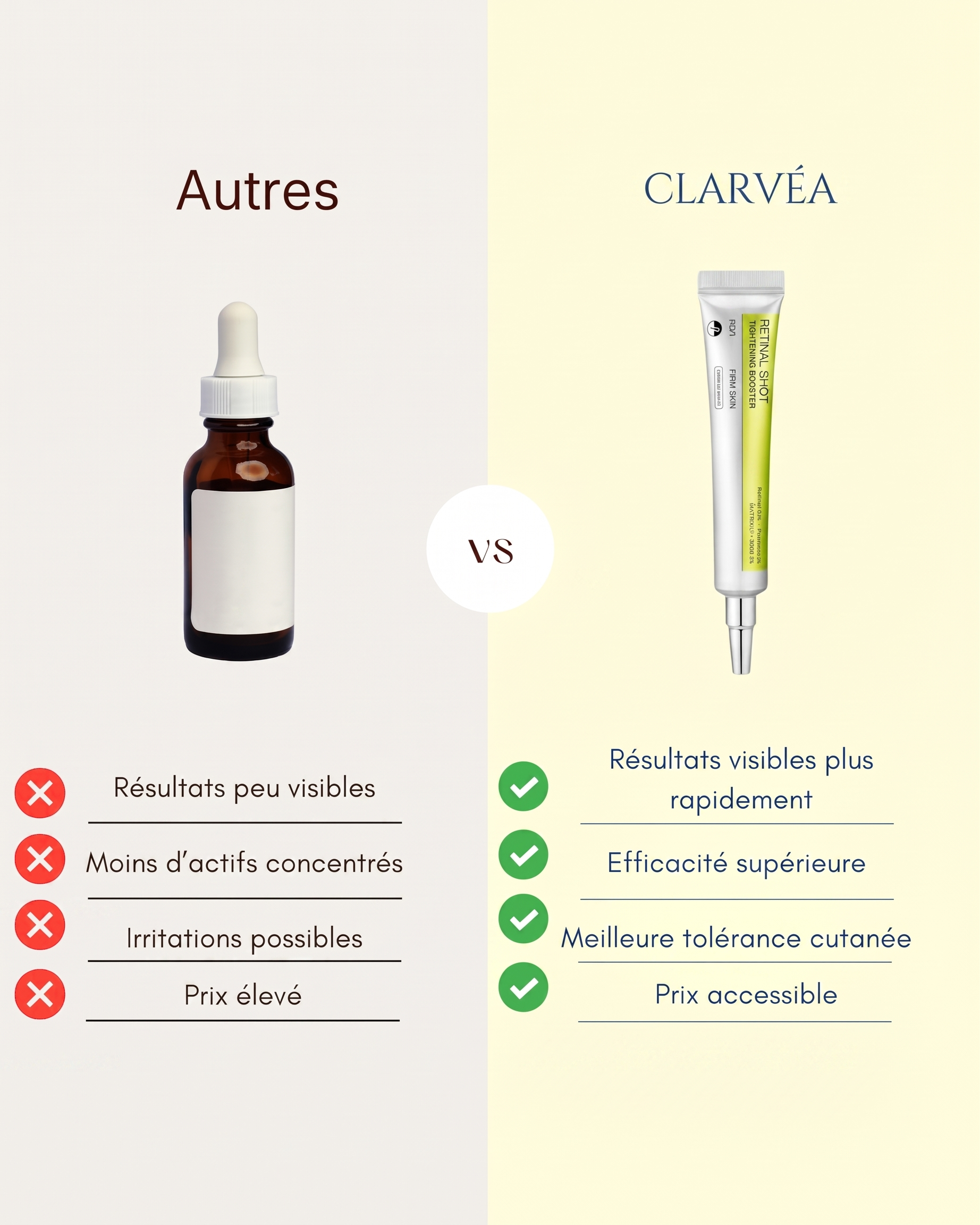 Clarvéa vs autres sérums