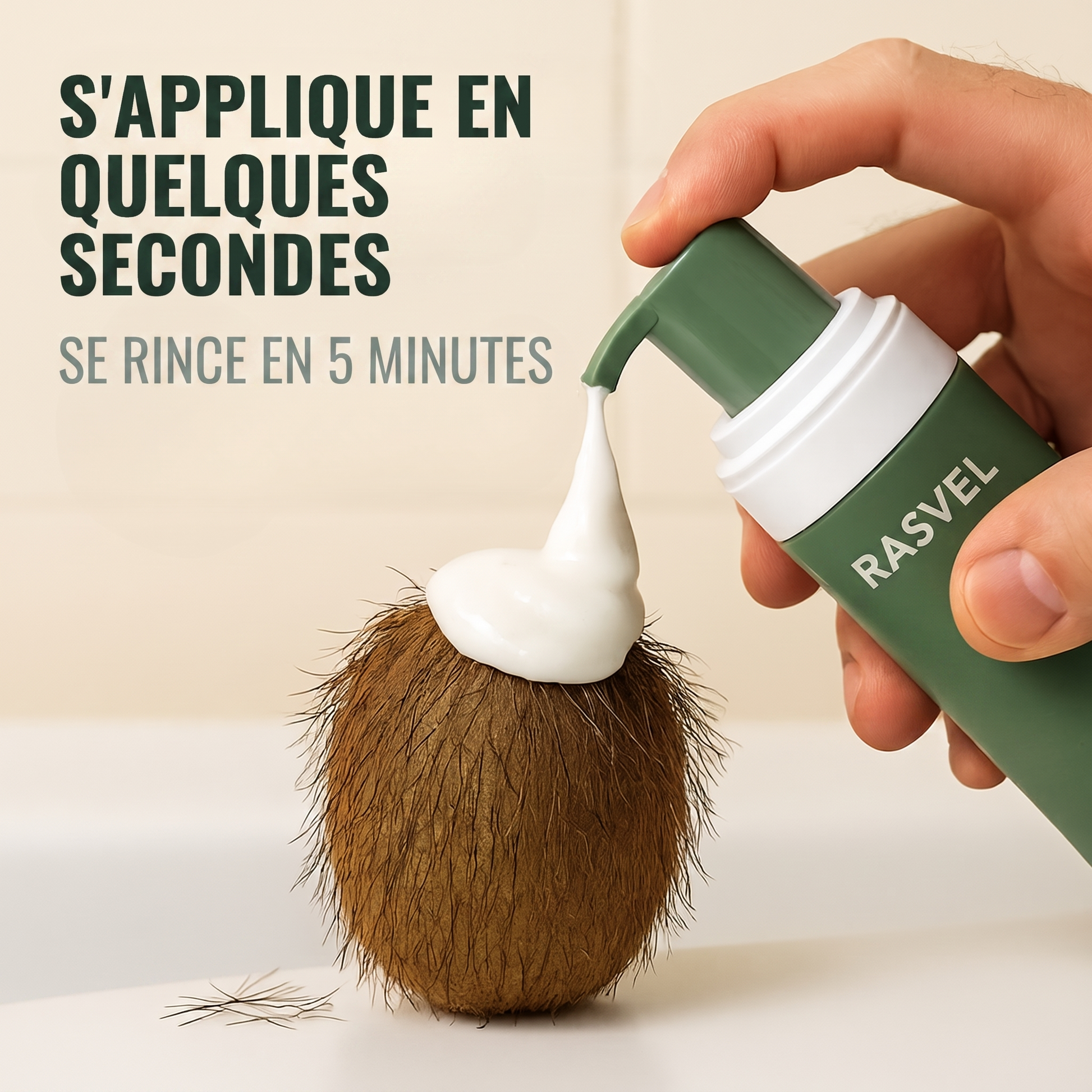 Rasvel – la crème s'applique en quelques secondes