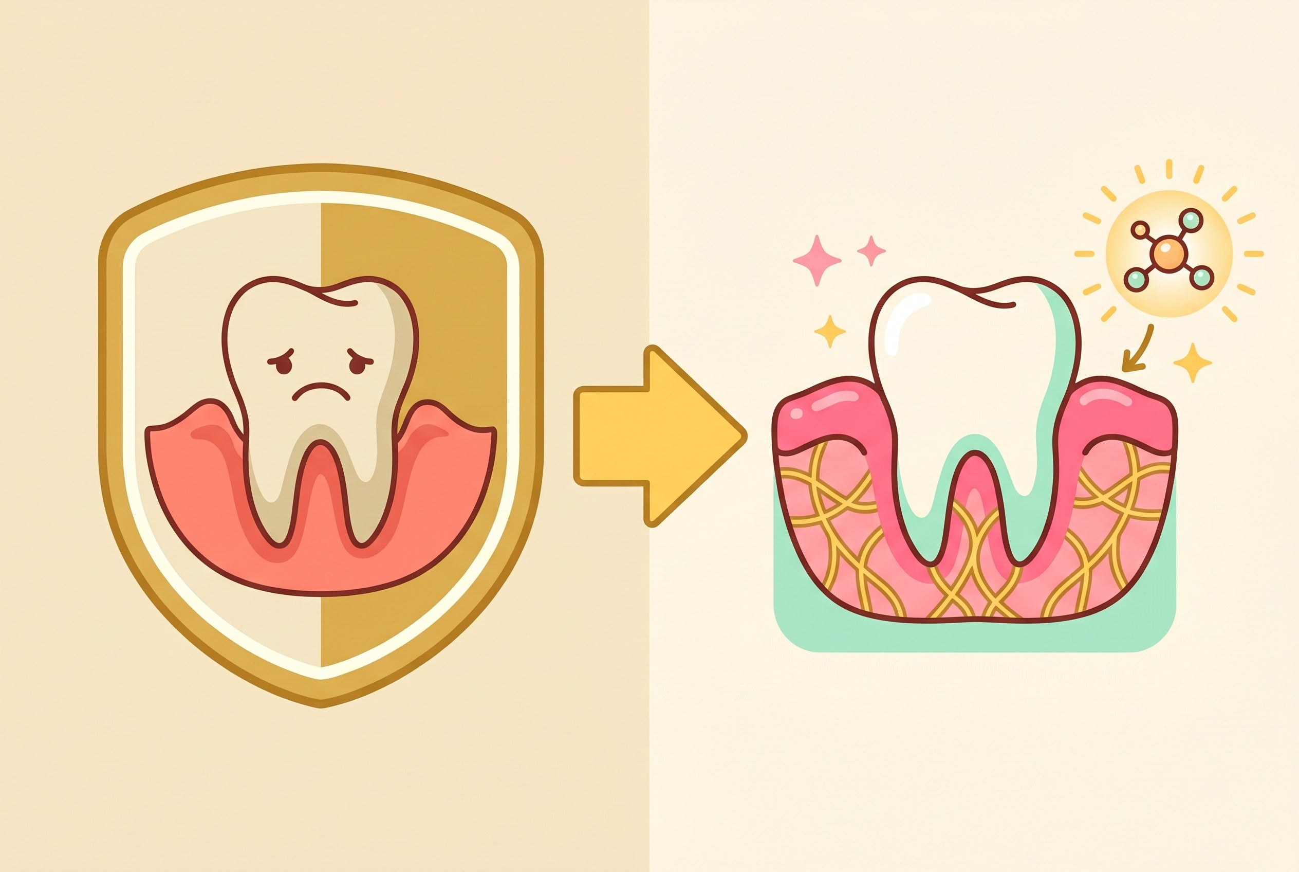 How collagen seals the gum line